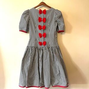 Vintage Misty Lane 9/10 velvet bow holiday classic gingham women’s
